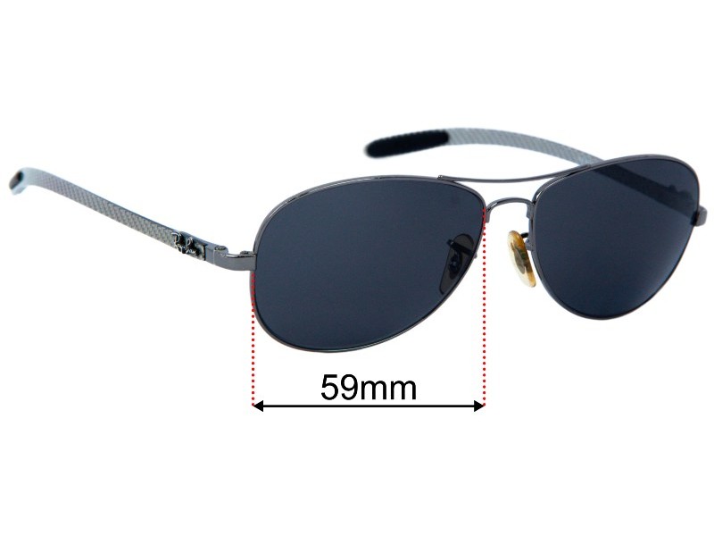 Sunglass Fix Replacement Lenses for Ray Ban RB8301 Tech - 59mm Wide